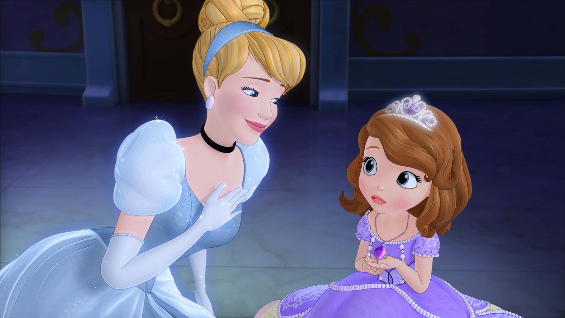 Sofia The First Looks On In Wonder Background