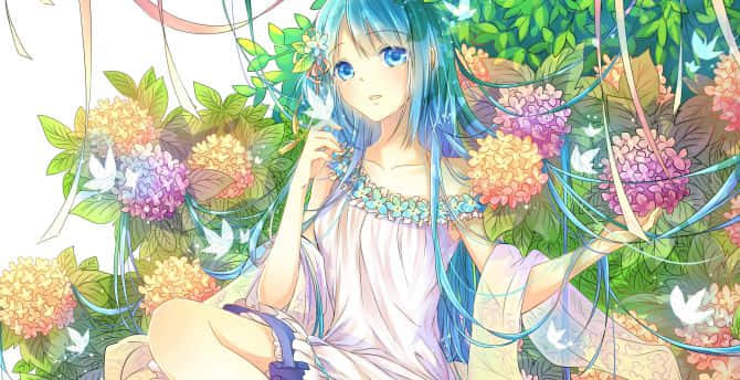 Soft And Delicate Petals Of An Anime Flower. Background