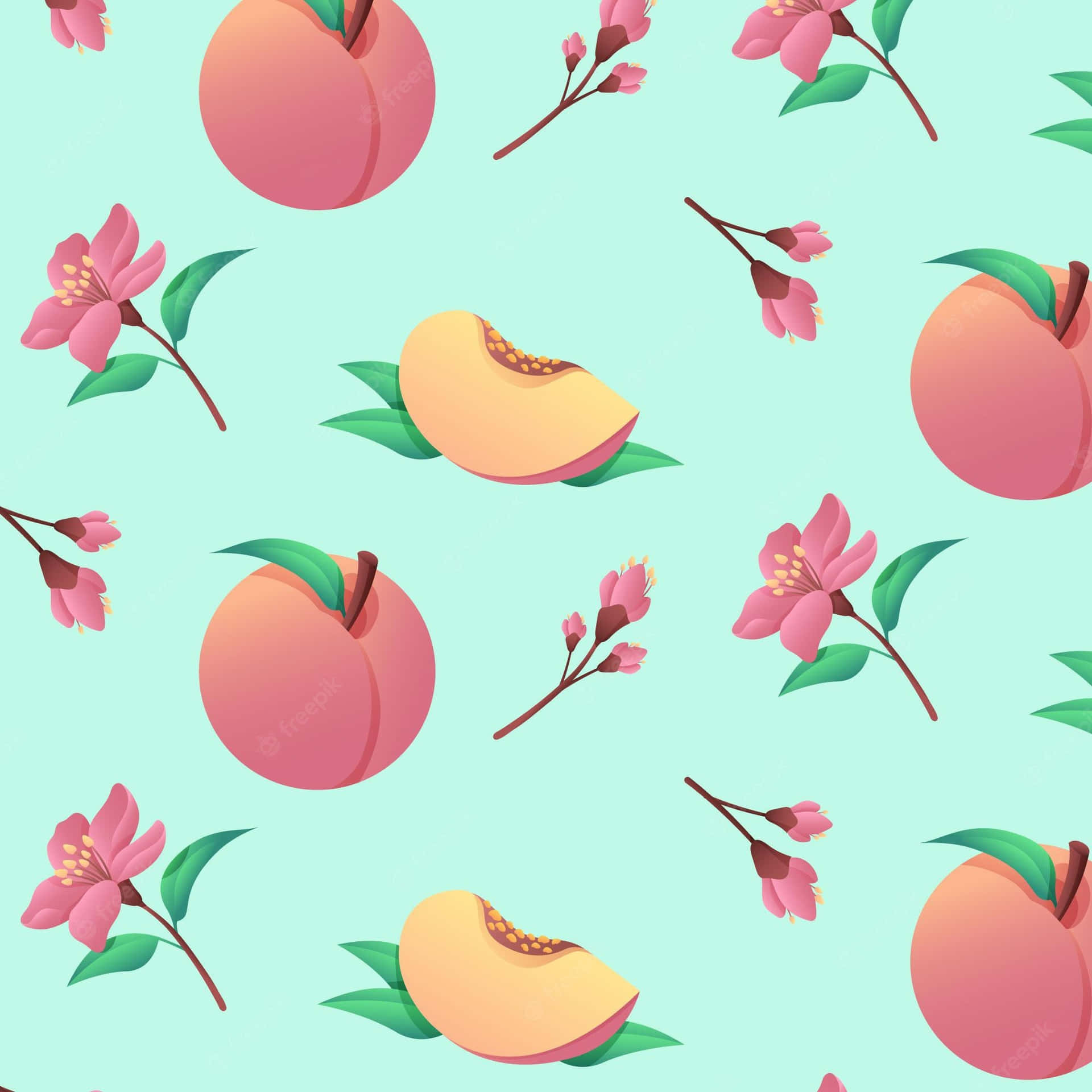 Soft And Succulent Cute Peach Background