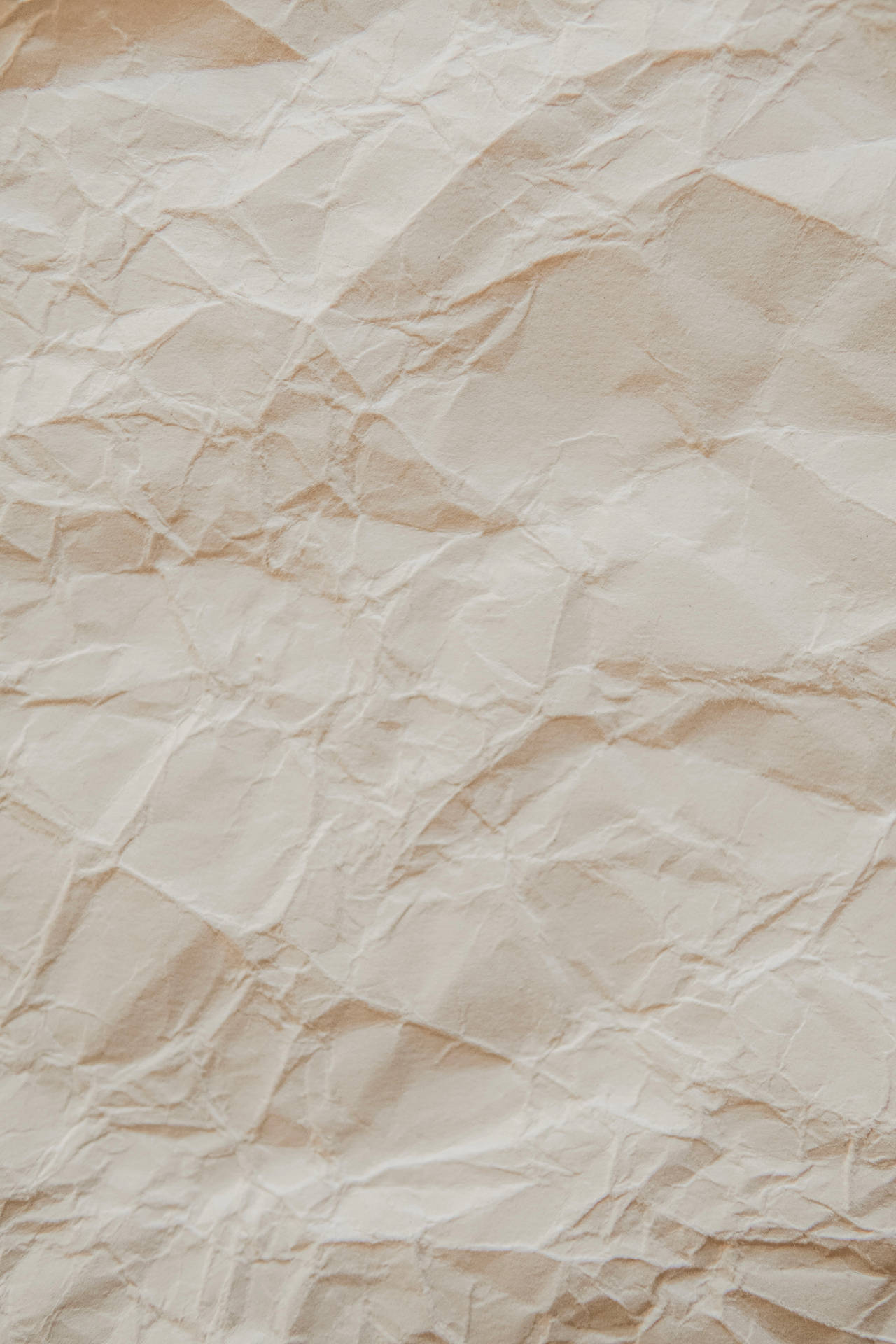 Soft Beige Crumpled Paper Background