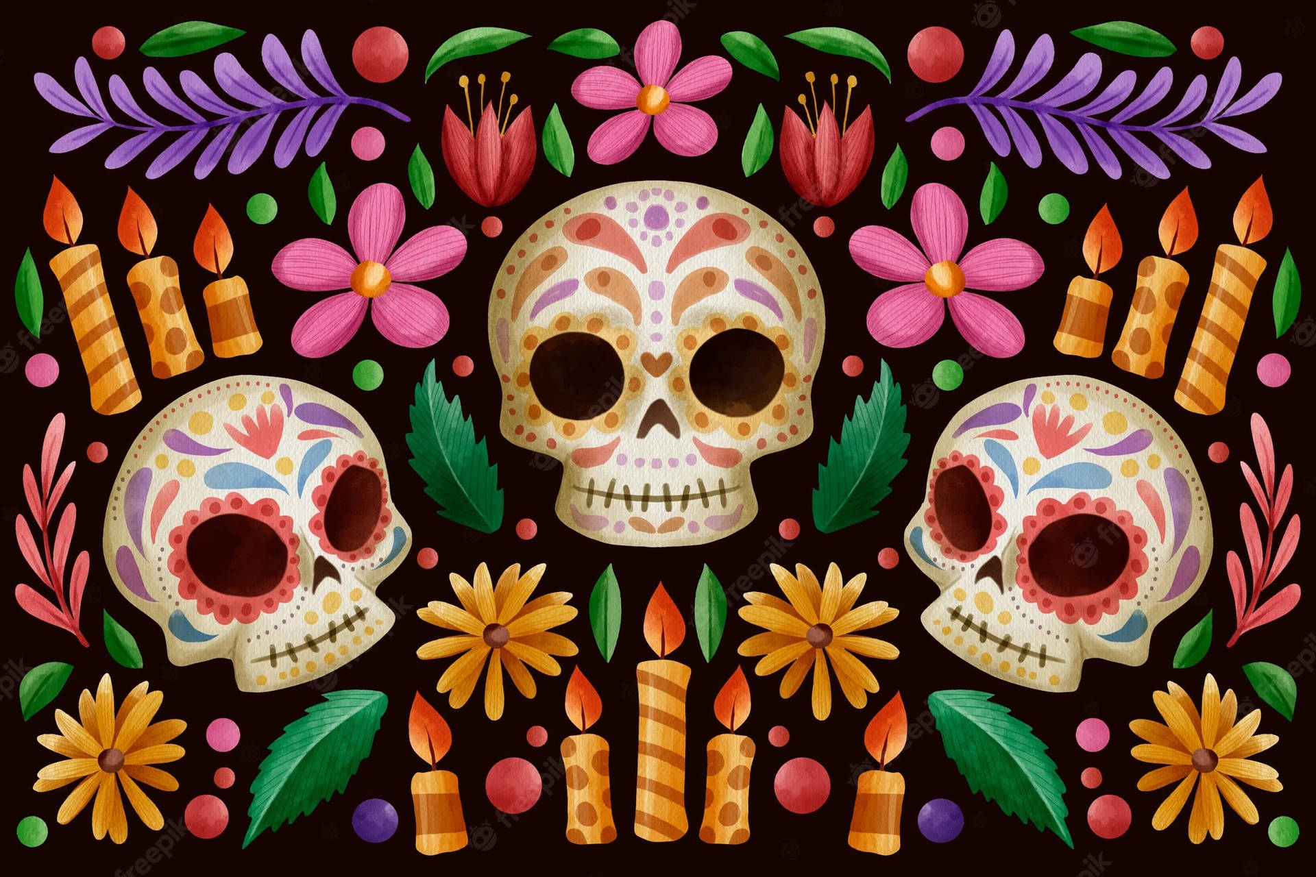 Soft Colors For Day Of The Dead Background