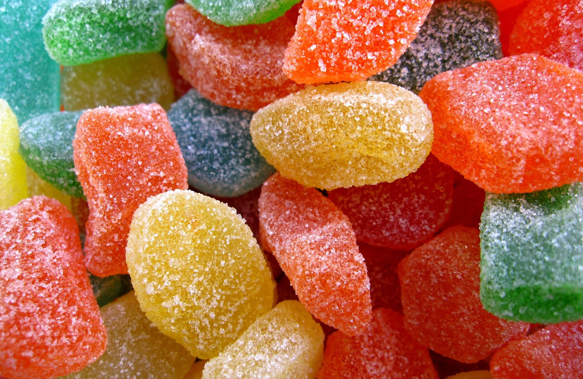 Soft Fruit Jelly Candies Background