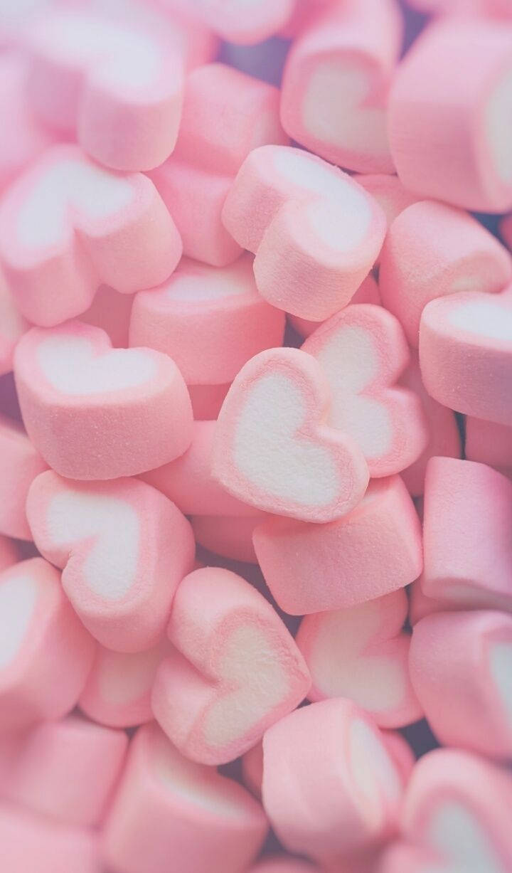 Soft Light 3d Heart Marshmallow Background