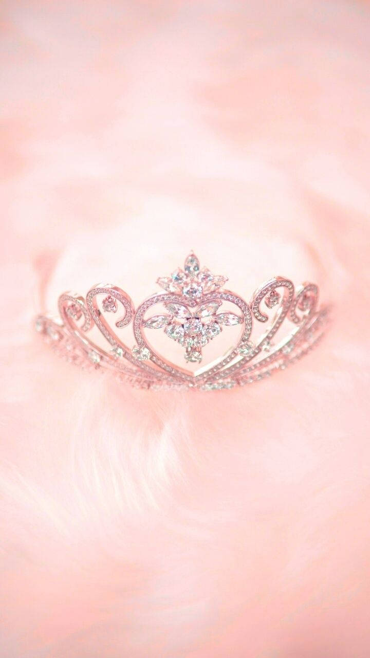 Soft Pink Queen Girly Crown Background