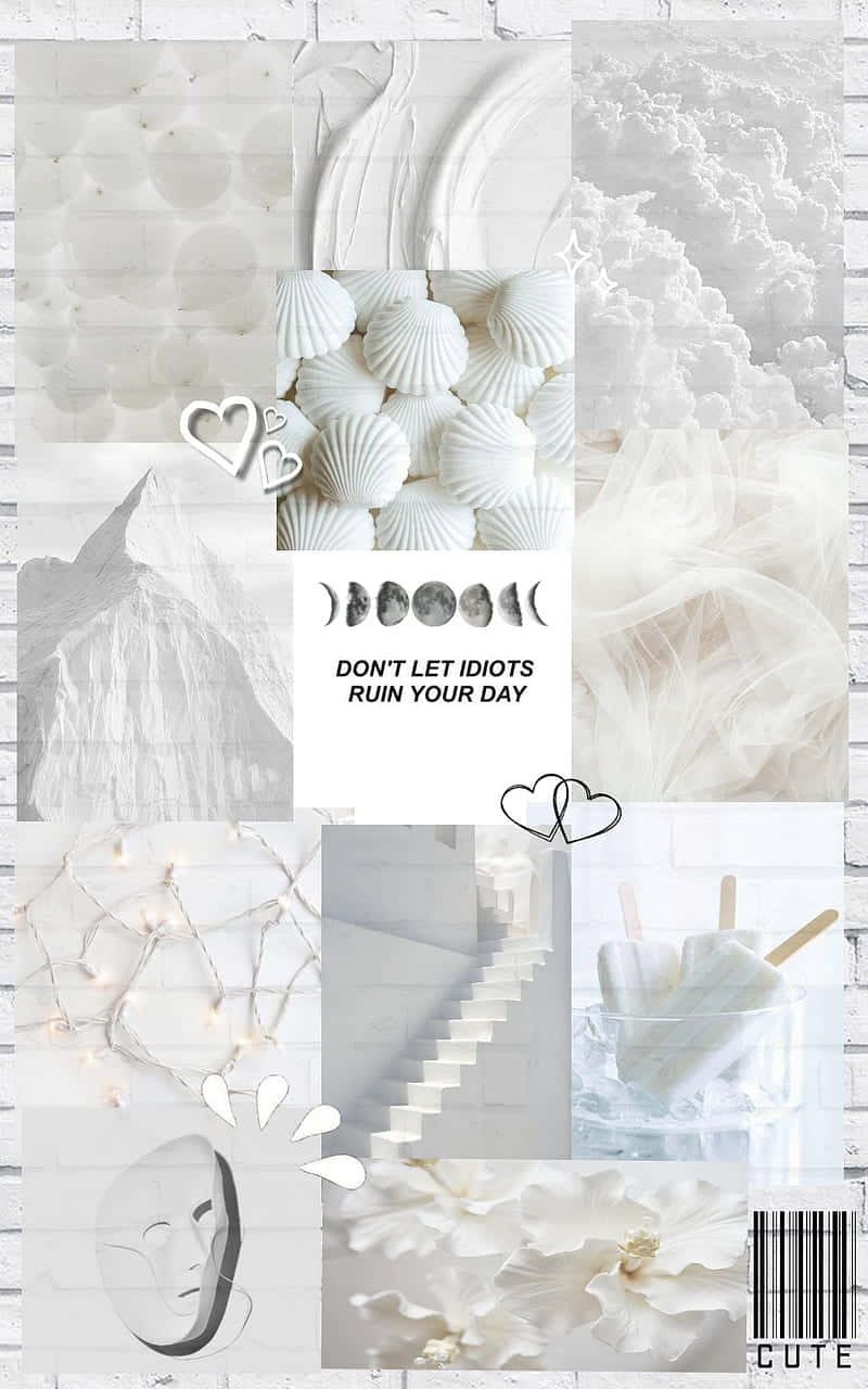 Soft White Aesthetic Motivational Quote Background