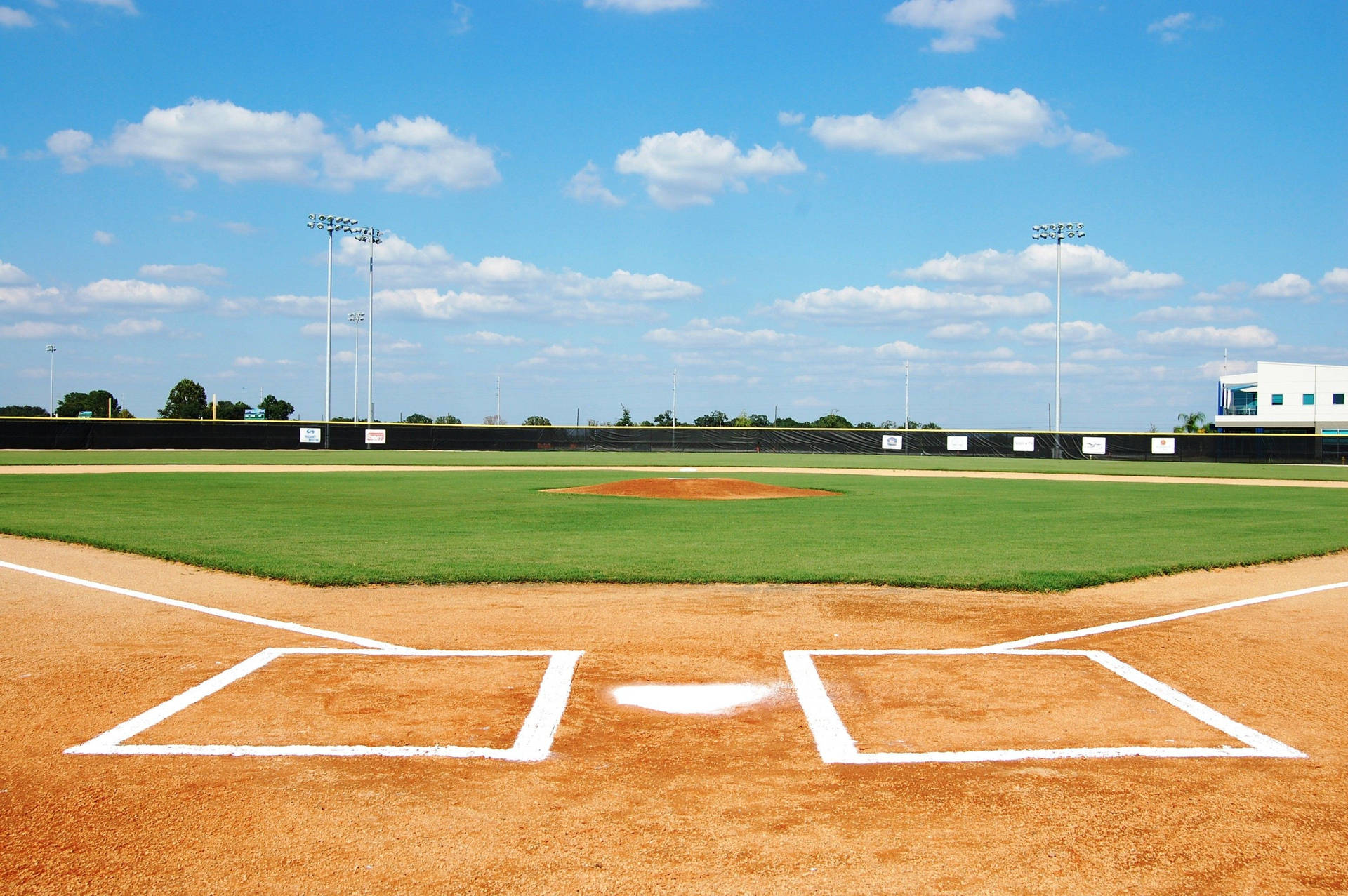 Softball Field Landscape Photograph Background