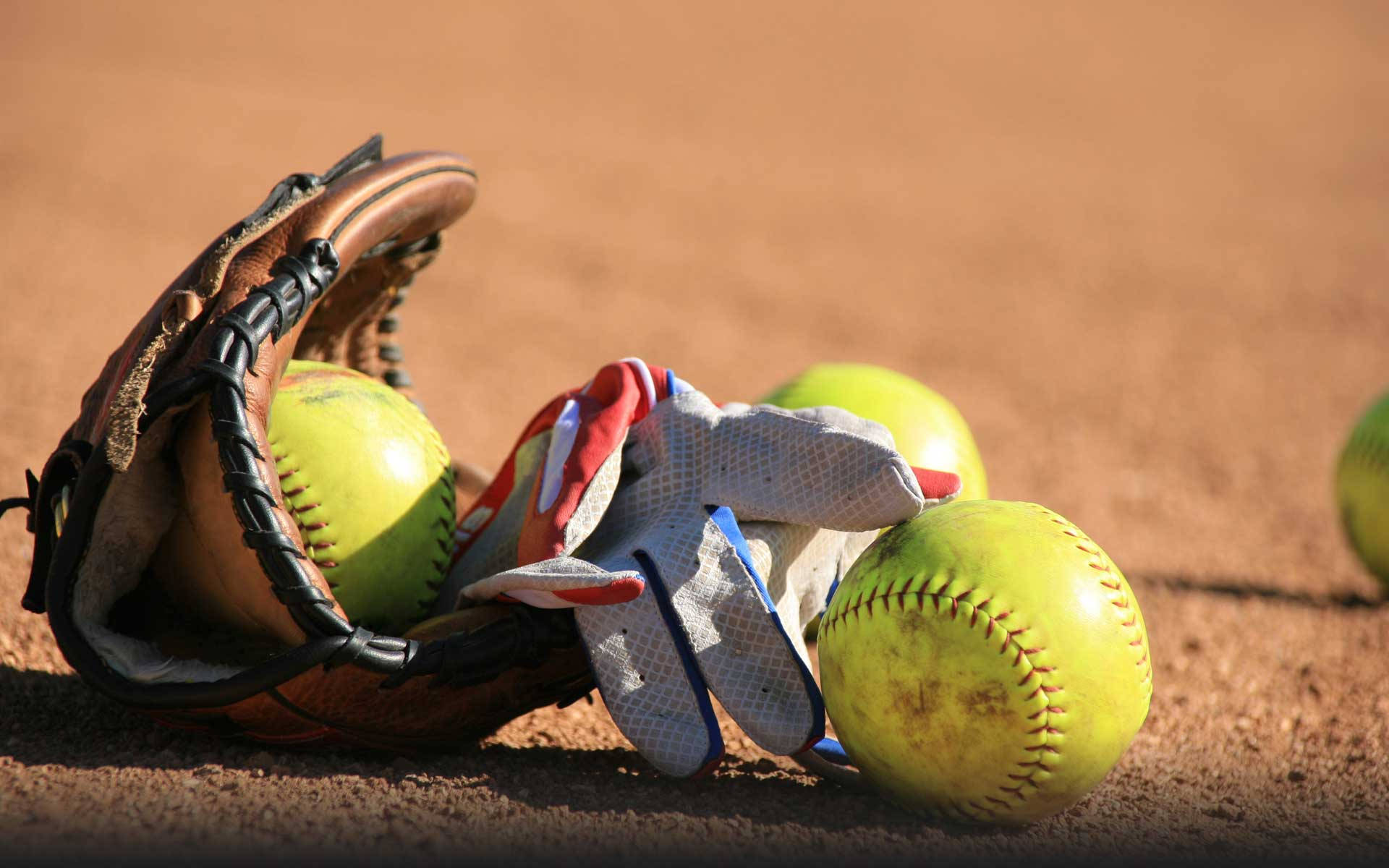 Softball Gloves And Mitts Background