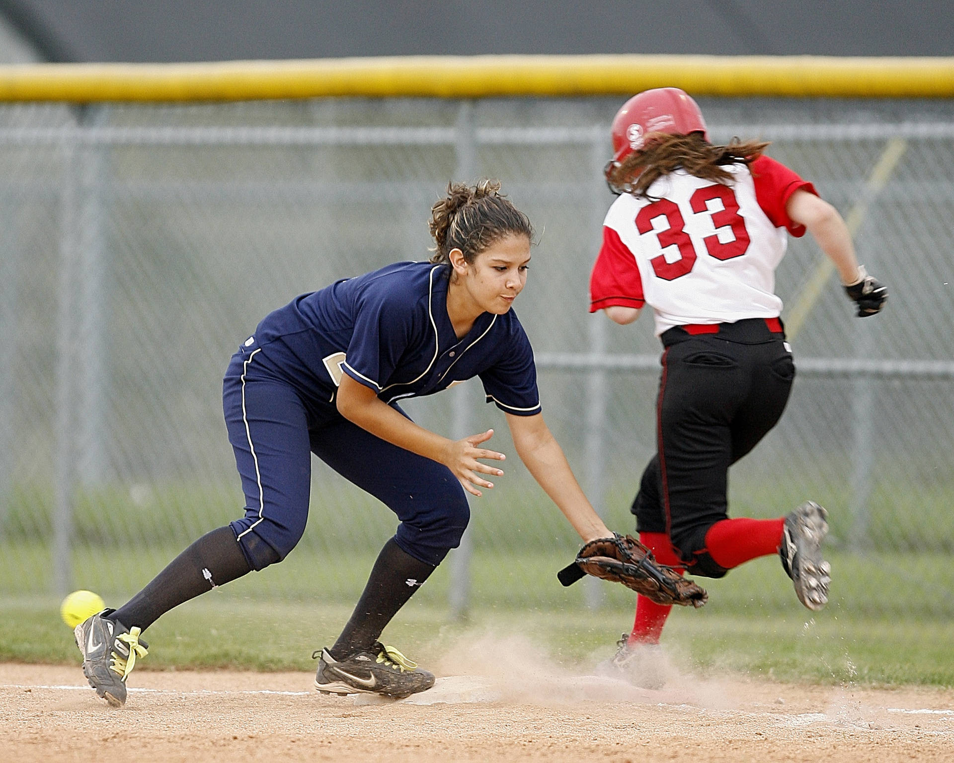 Softball Opposing Players Background