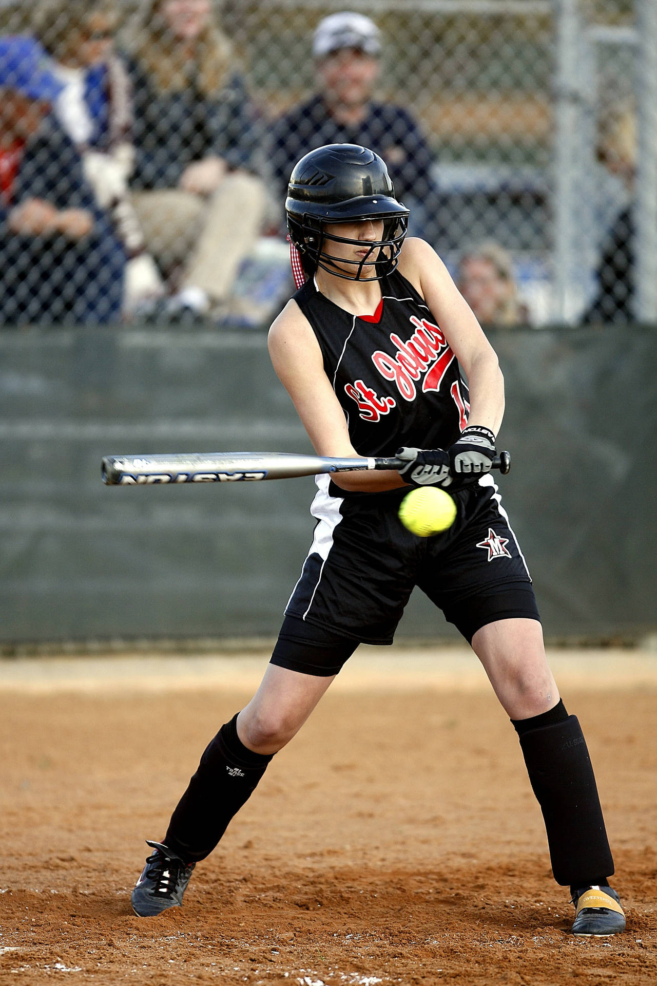 Softball Player All Black Uniform Background