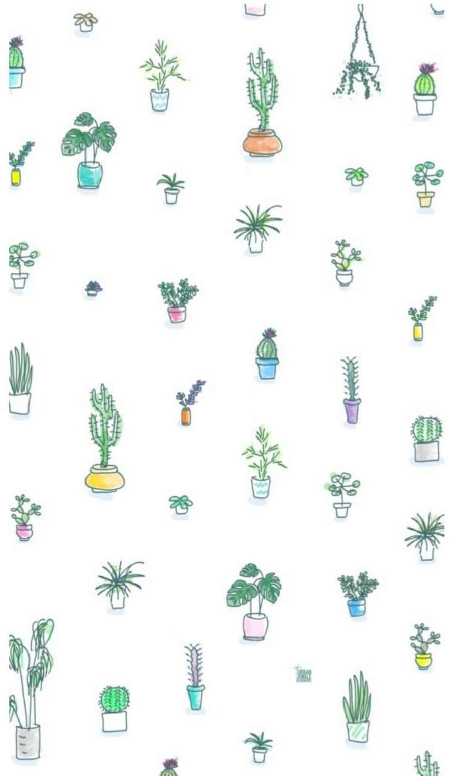 Soften Up Your Work Day With A Plant Aesthetic Phone Background