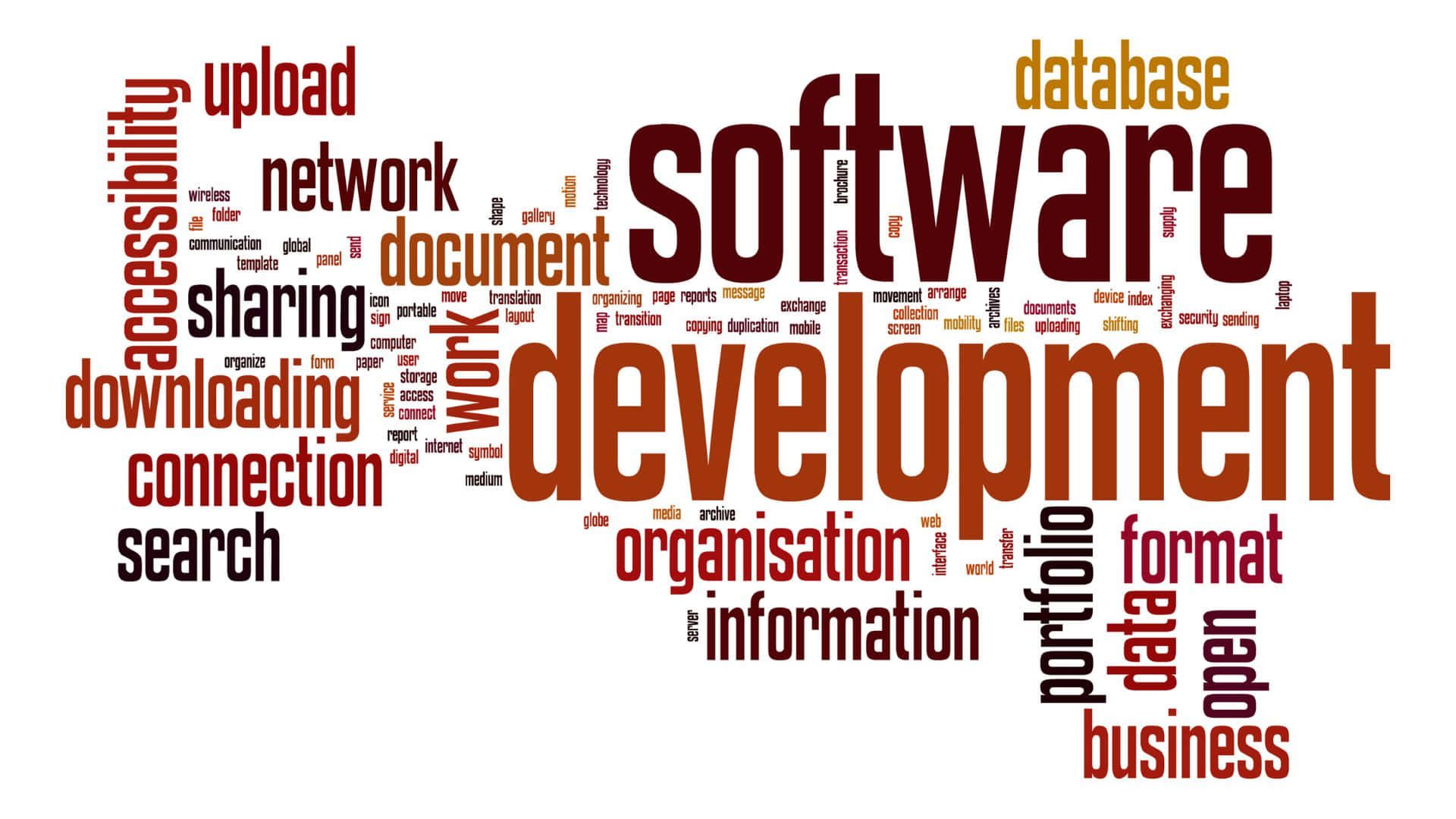 Software Development Word Cloud Background