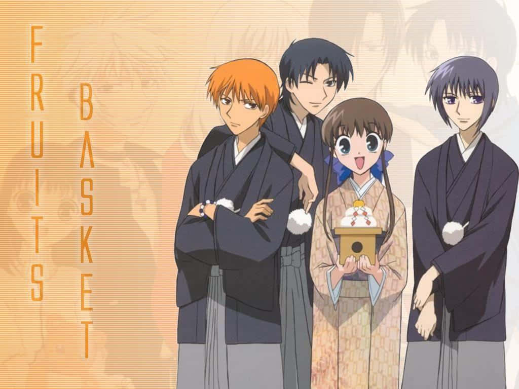 Sohma Brothers With Tohru Fruits Basket Anime Poster Background