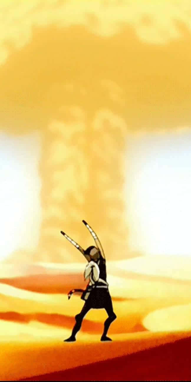 Sokka On Sand Tornado Background