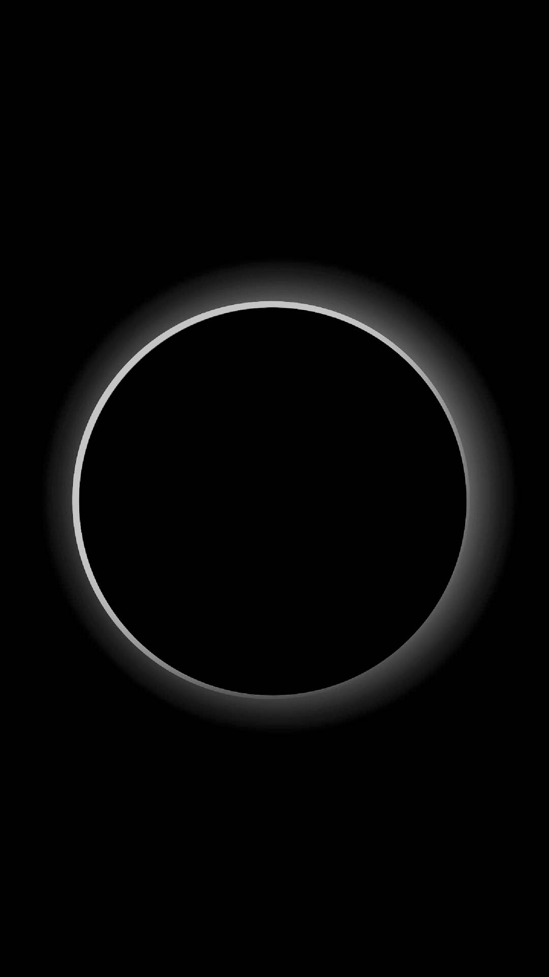 Solar Eclipse Minimalist Black Phone Background