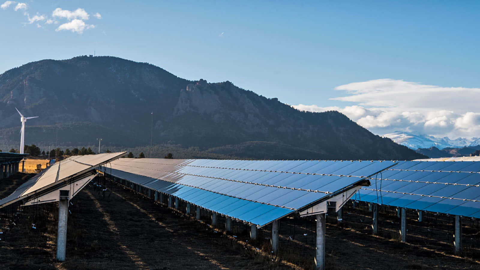 Solar Panel At The National Wind Technology Center Background