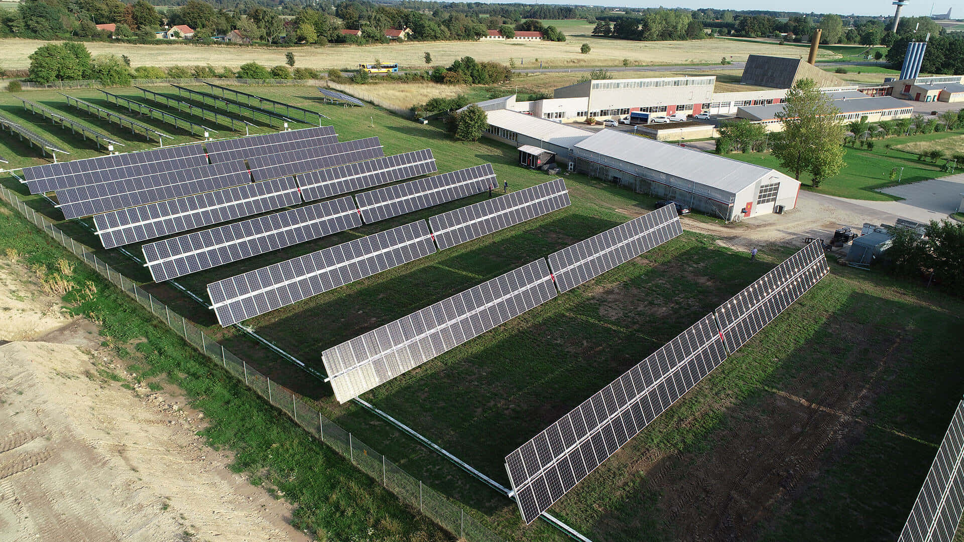 Solar Panels At The Technical University Of Denmark Background