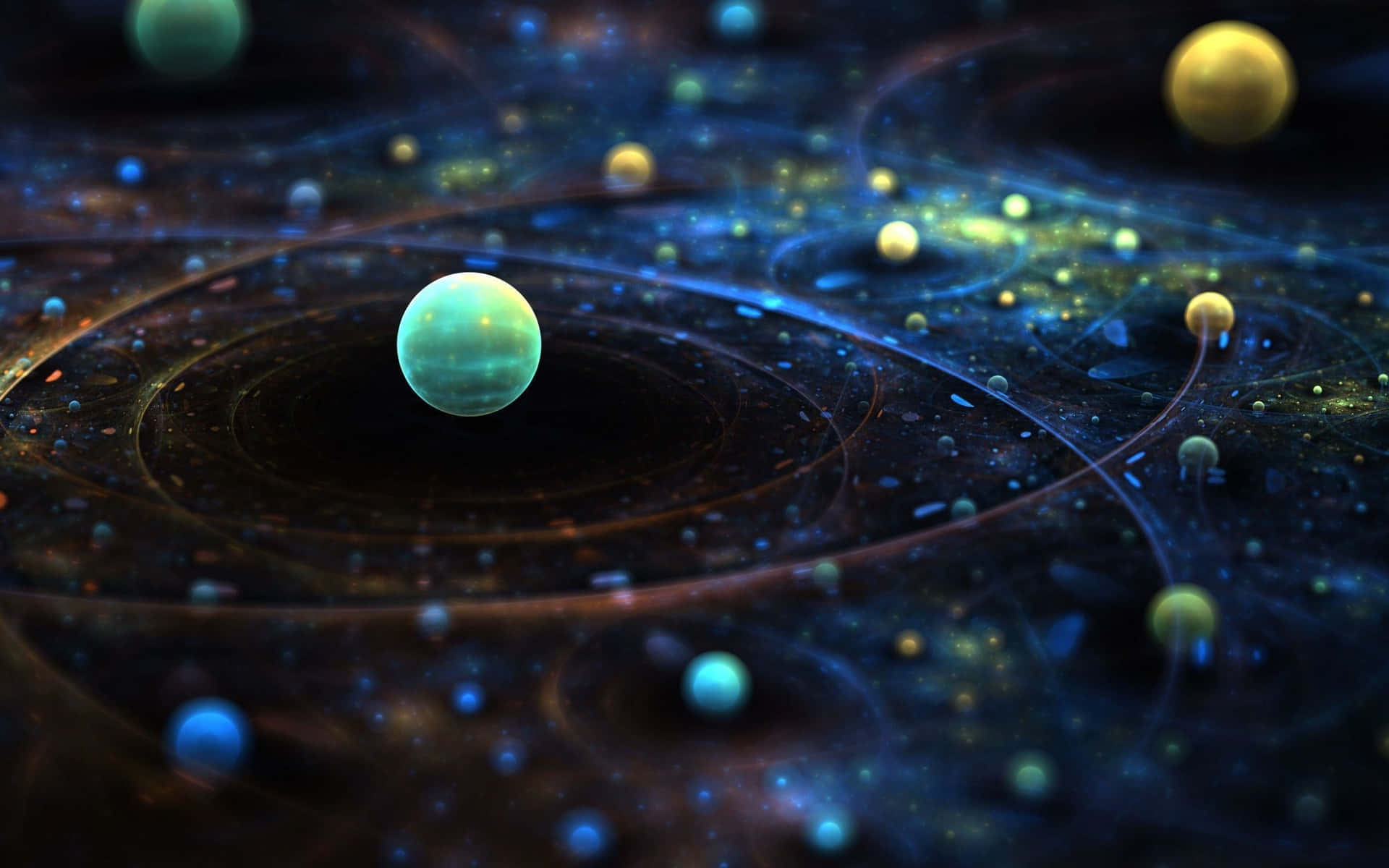 Solar System And Orbit Patterns Background