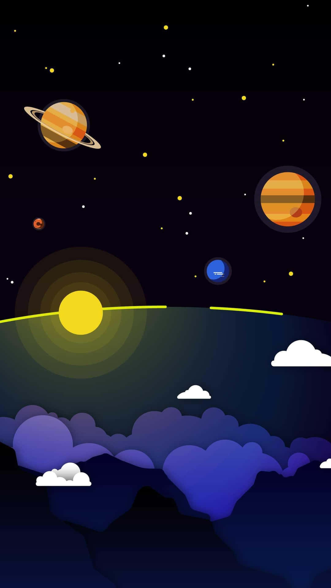 Solar System Digital Artwork Background