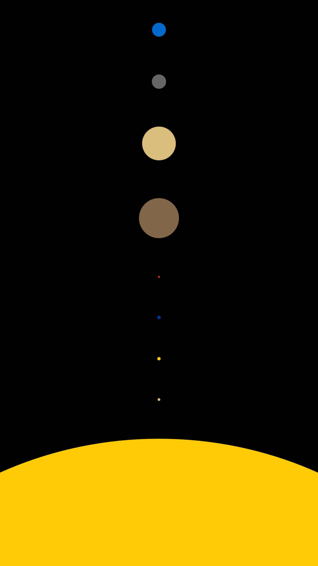 Solar System Minimalist Phone Background
