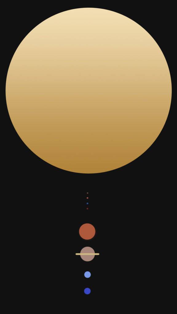 Solar System Minimalist Smart Phone Background