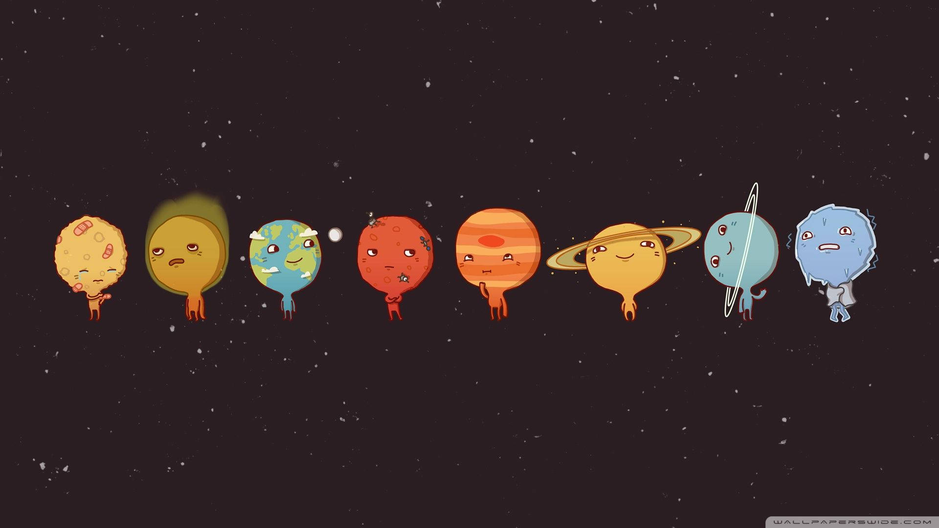 Solar System Planets Clip Art Background