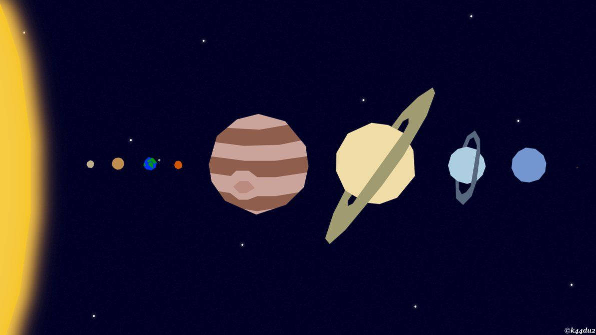 Solar System Vector Art Background