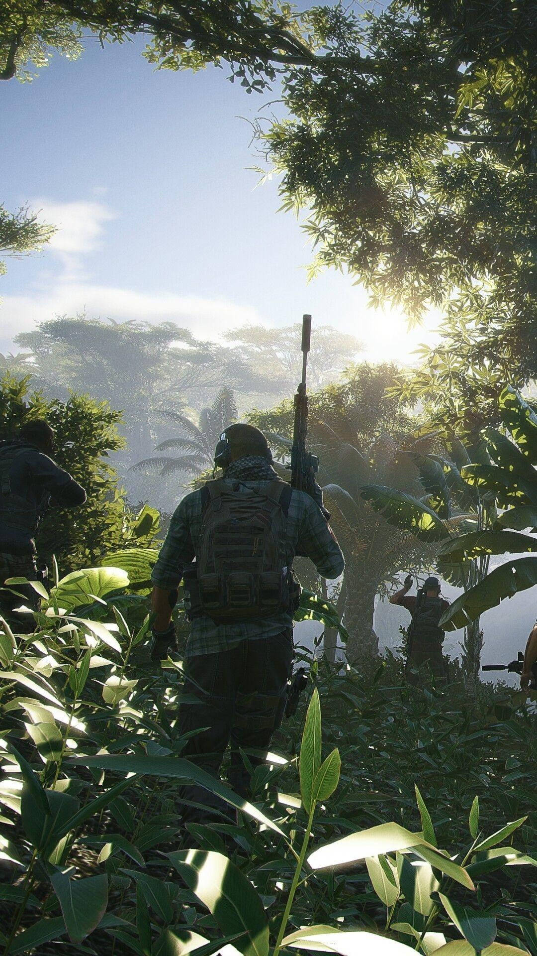 Soldier In The Jungle Iphone Background