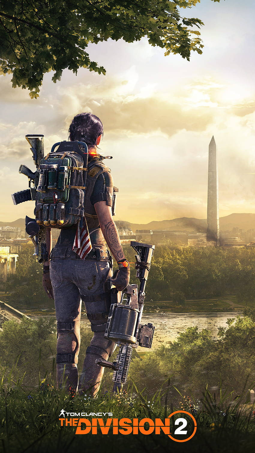 Soldier Looking At Cleopatra's Needle The Division Phone Background