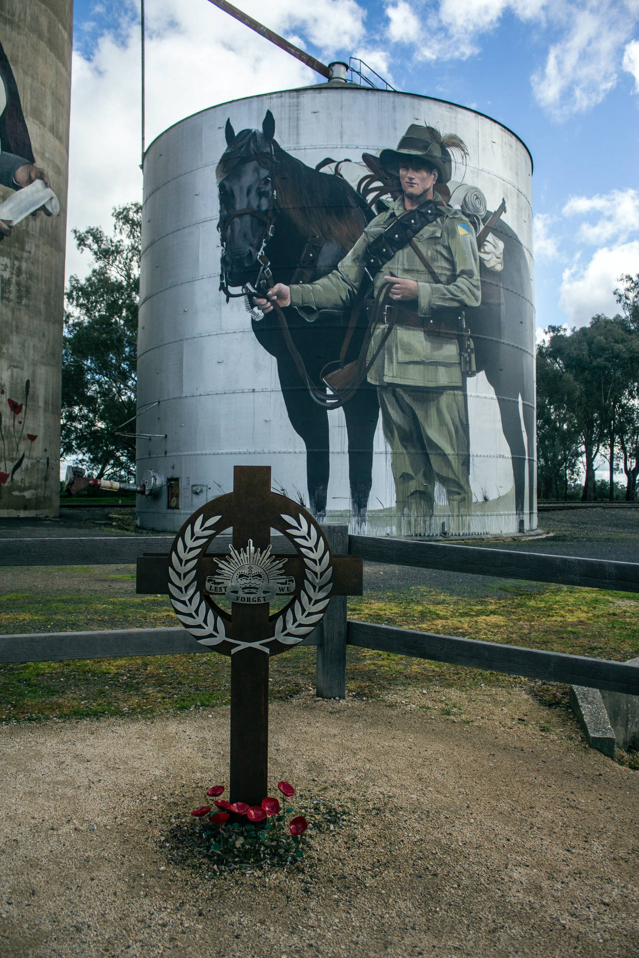 Soldier Mural Remembrance Day Background