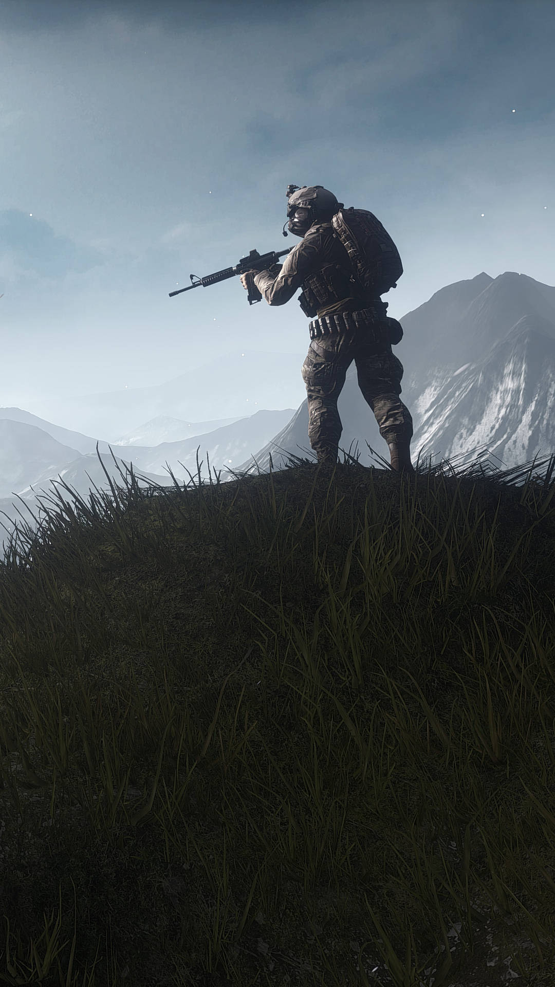 Soldier On A Hill Battlefield 4 Phone Background