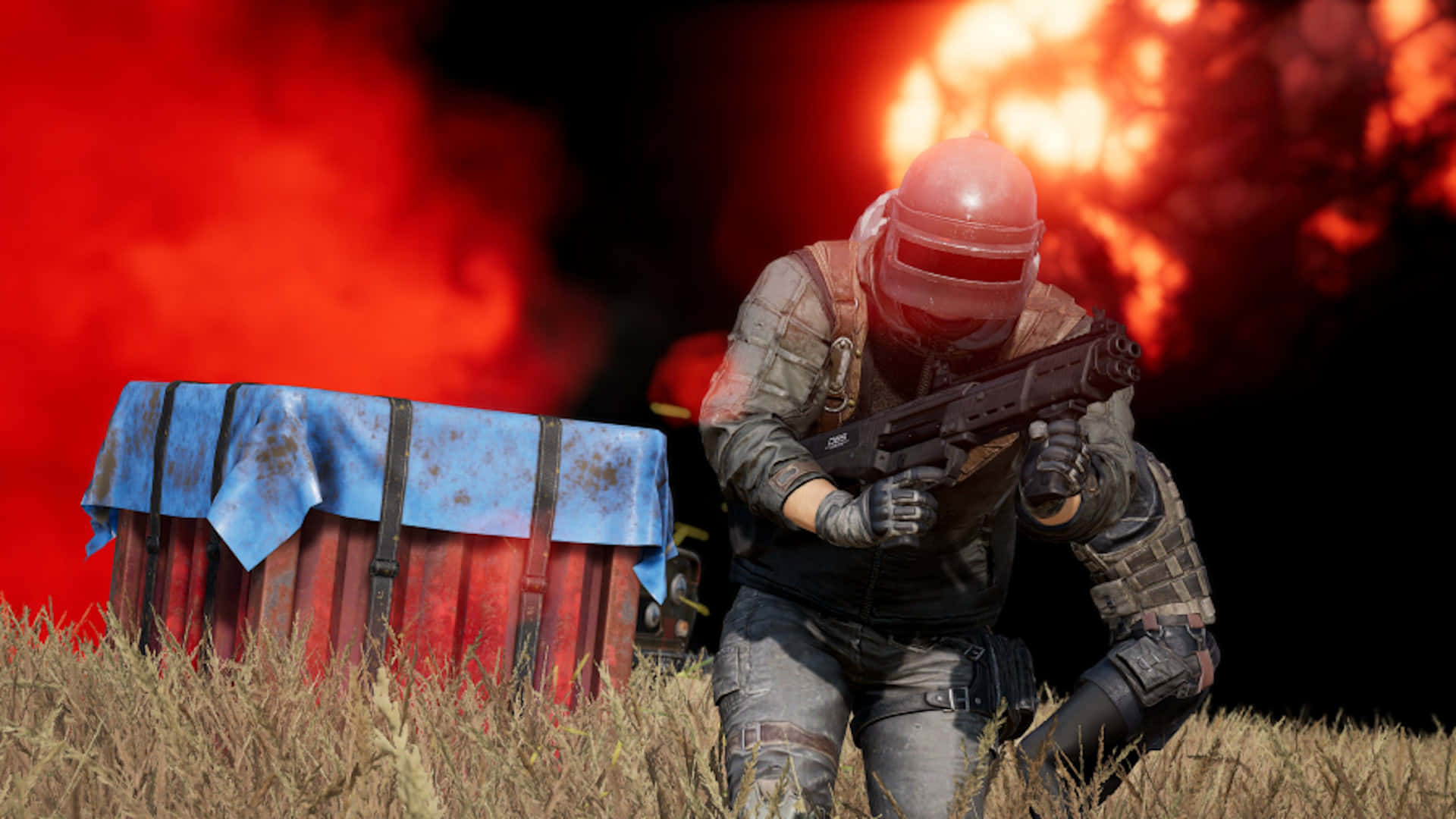 Soldier Running From Explosion Pubg 1920x1080