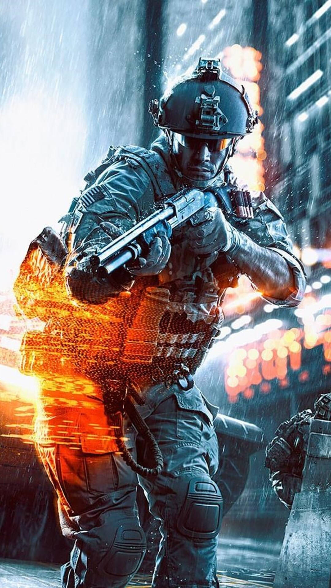 Soldier Shooting A Gun Battlefield 4 Phone Background