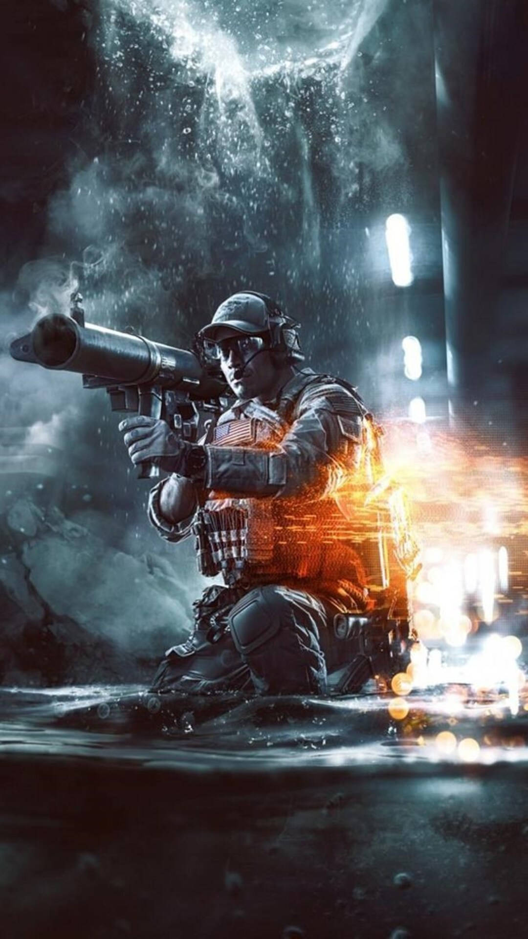 Soldier With A Weapon Battlefield 4 Phone Background