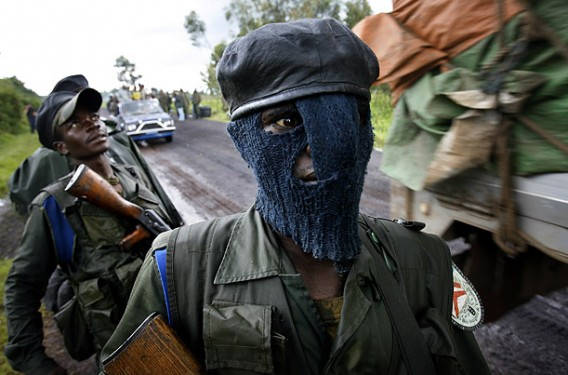 Soldiers In Congo War Background