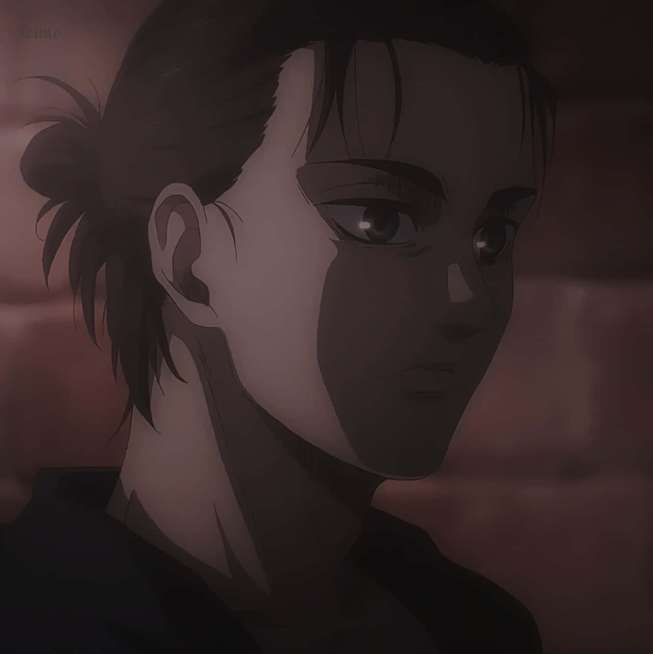 Solemn Eren Yeager Pfp Background