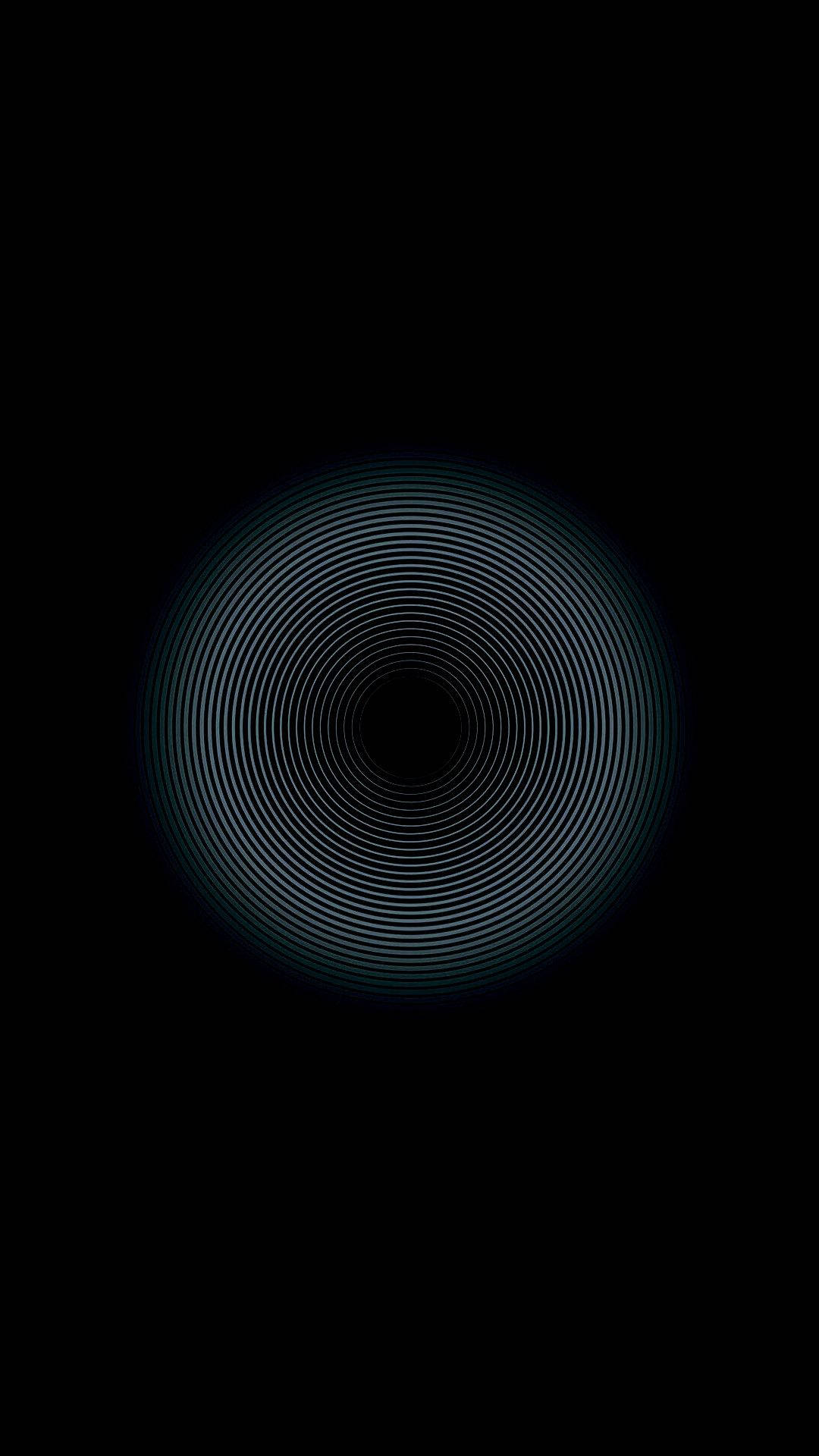 Solid Black 4k Glowing Circles Background