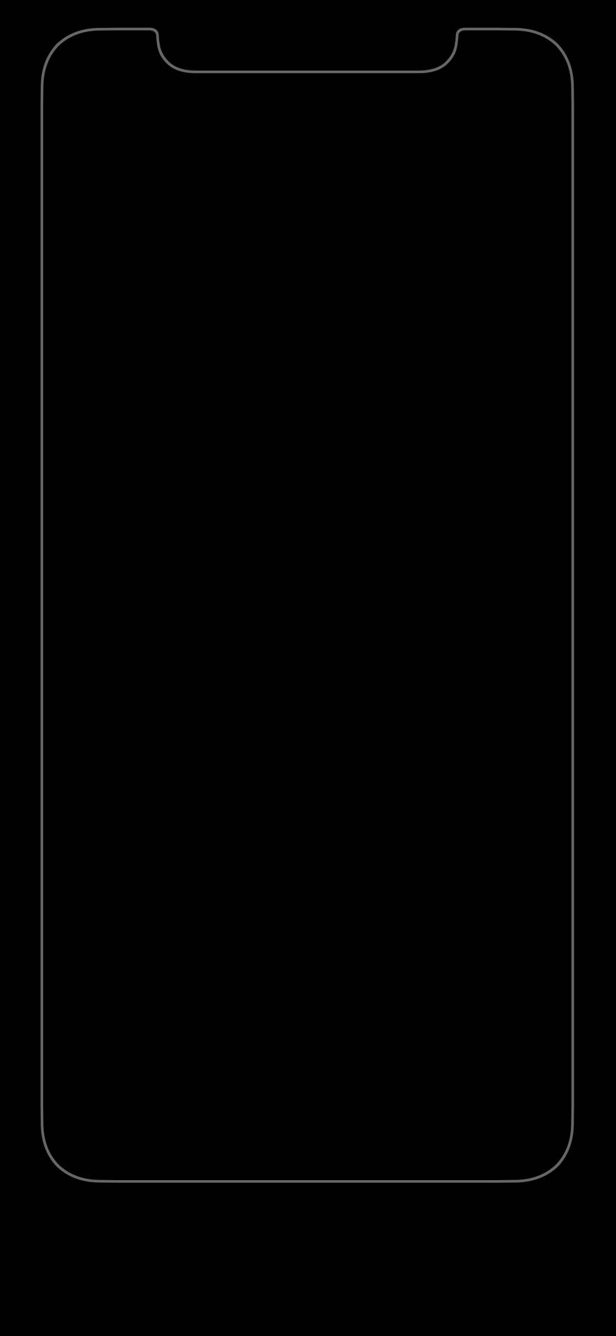 Solid Black 4k Phone Outline