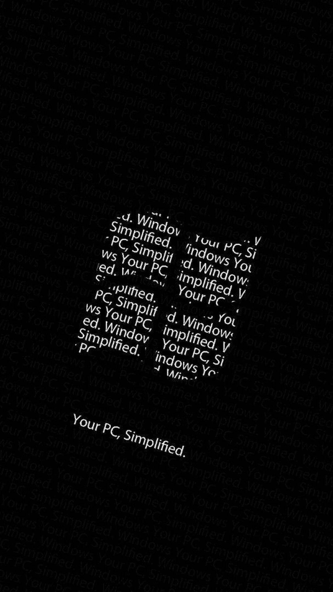 Solid Black 4k Windows Text Art Background