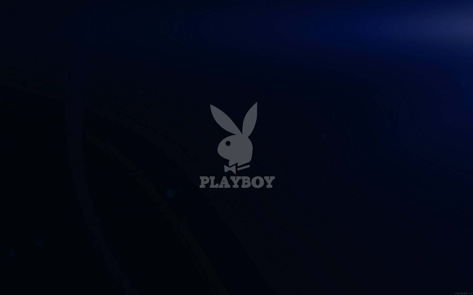 Solid Dark Blue Playboy Logo Background