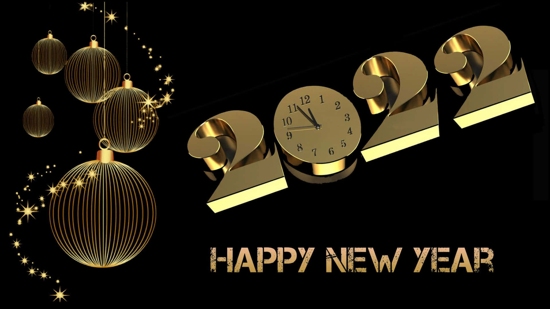 Solid Gold New Year 2022 Background