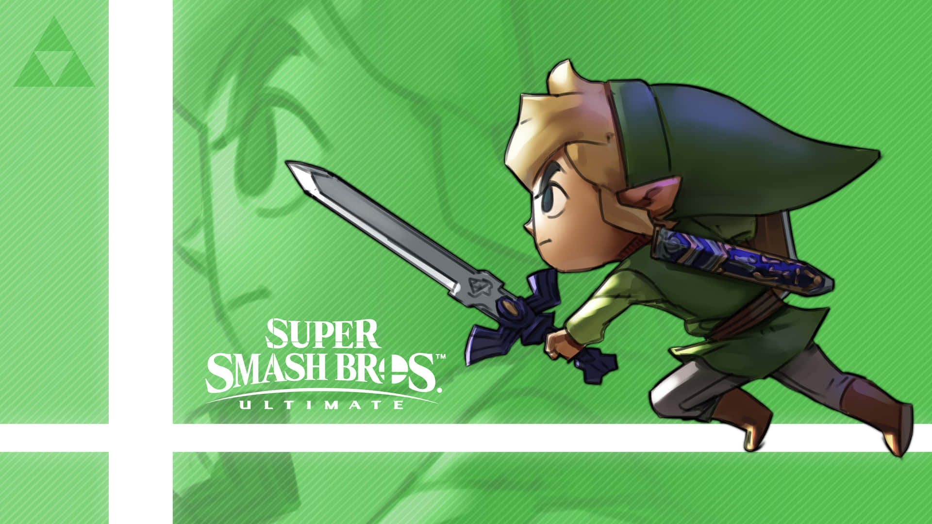 Solid Image And Shadow Of Toon Link Background