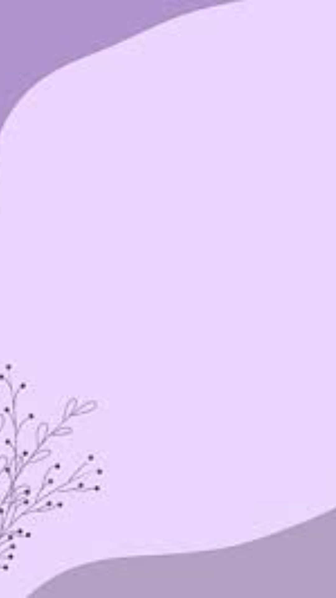 Solid Light Purple Flowers Leaves Background