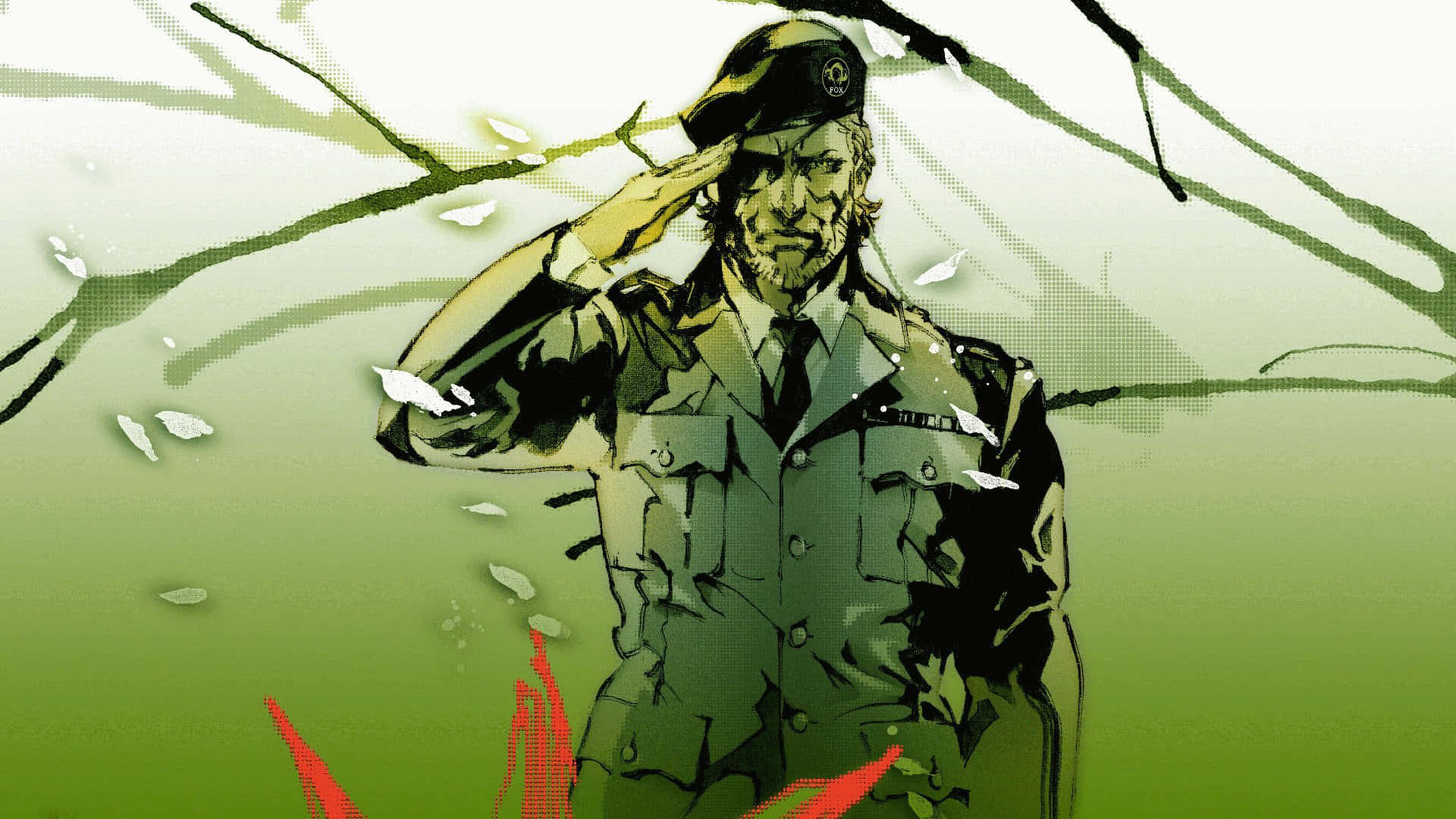 Solid Snake Salute Background
