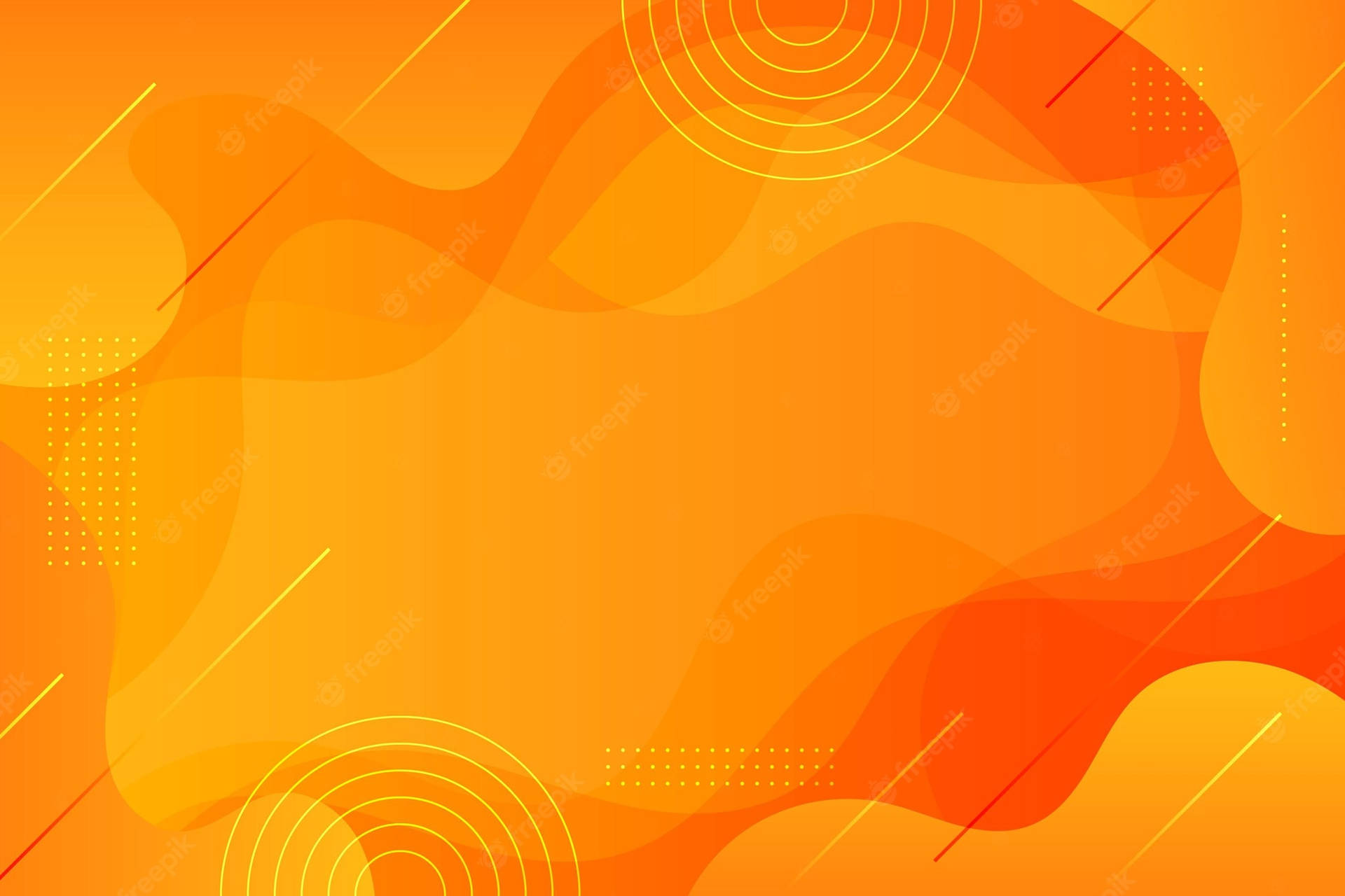 Solid Yellow And Orange Fluid Backkground Background