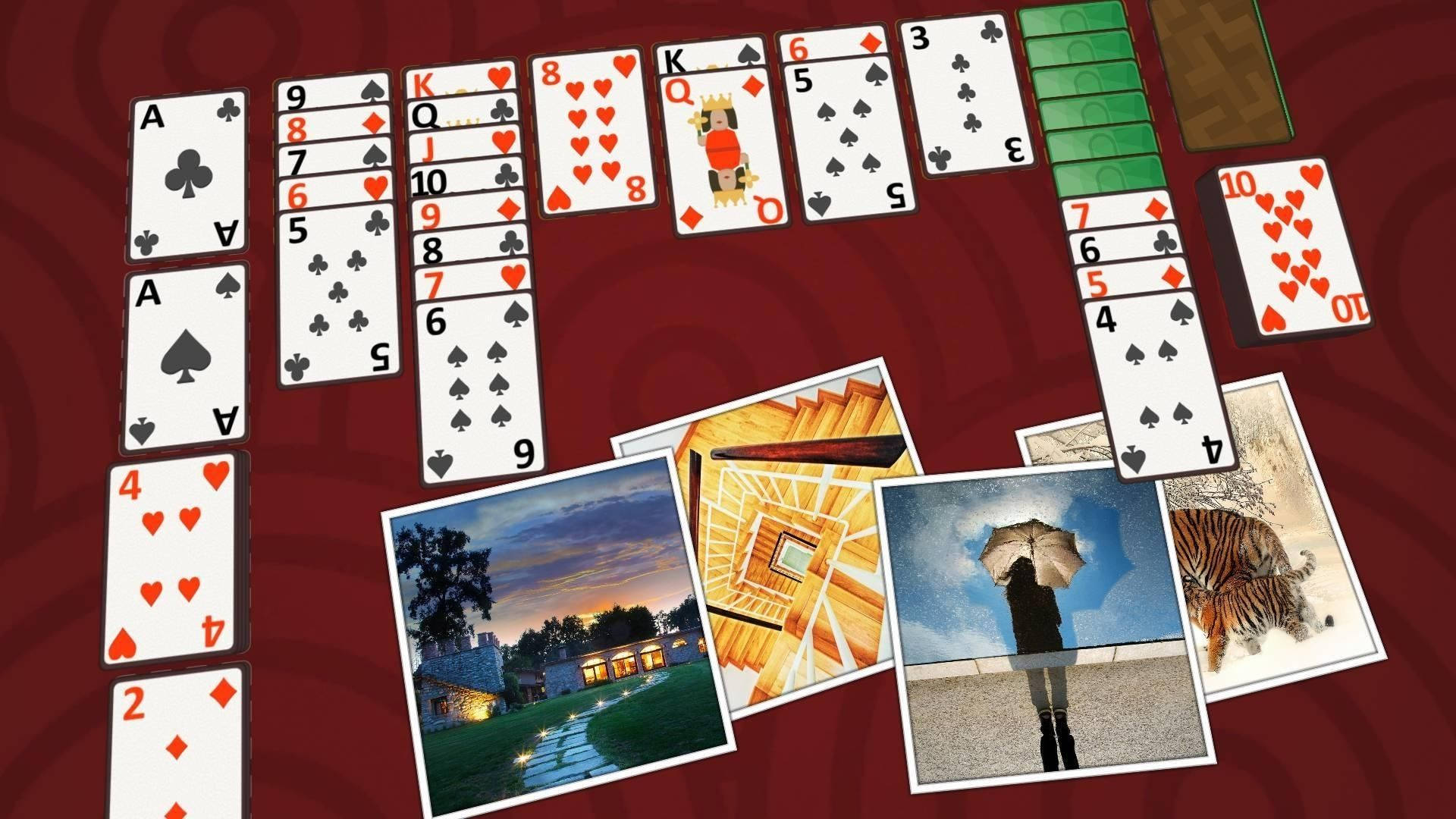 Solitaire Cards With Images Background