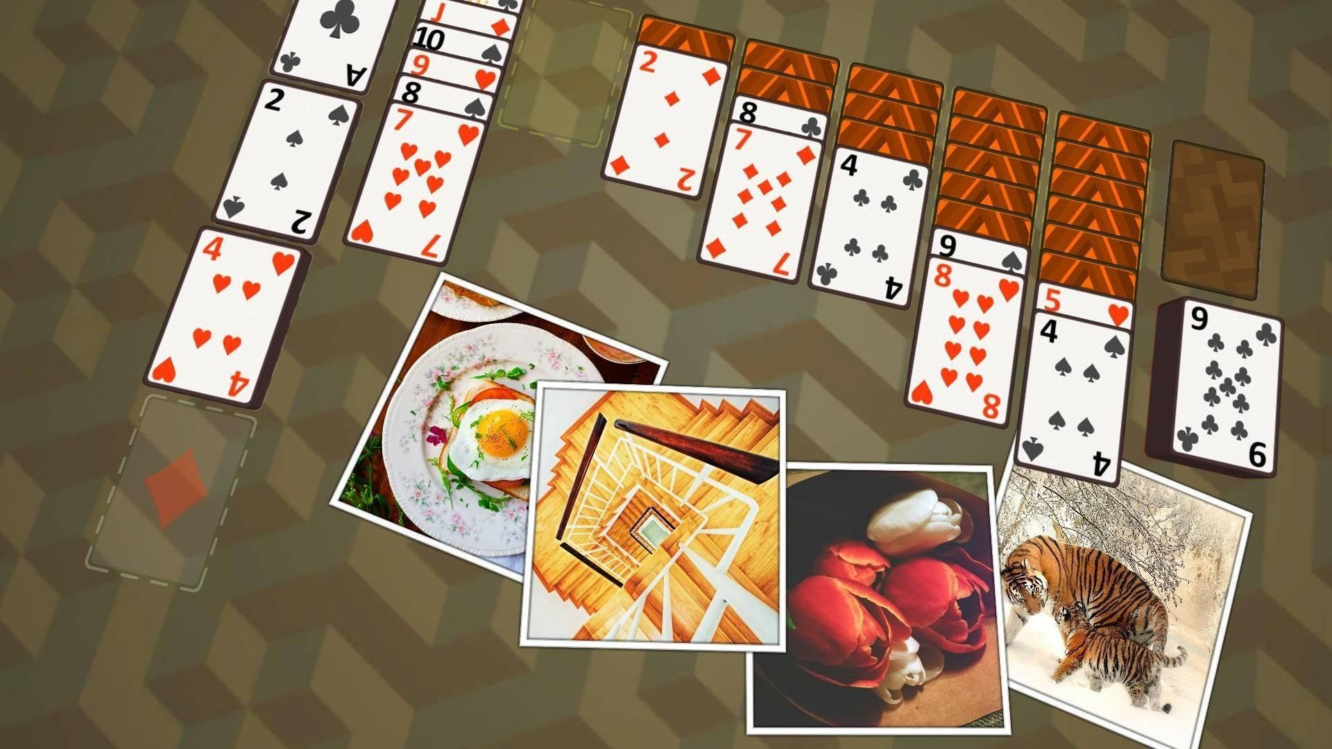 Solitaire With Aesthetic Images Background