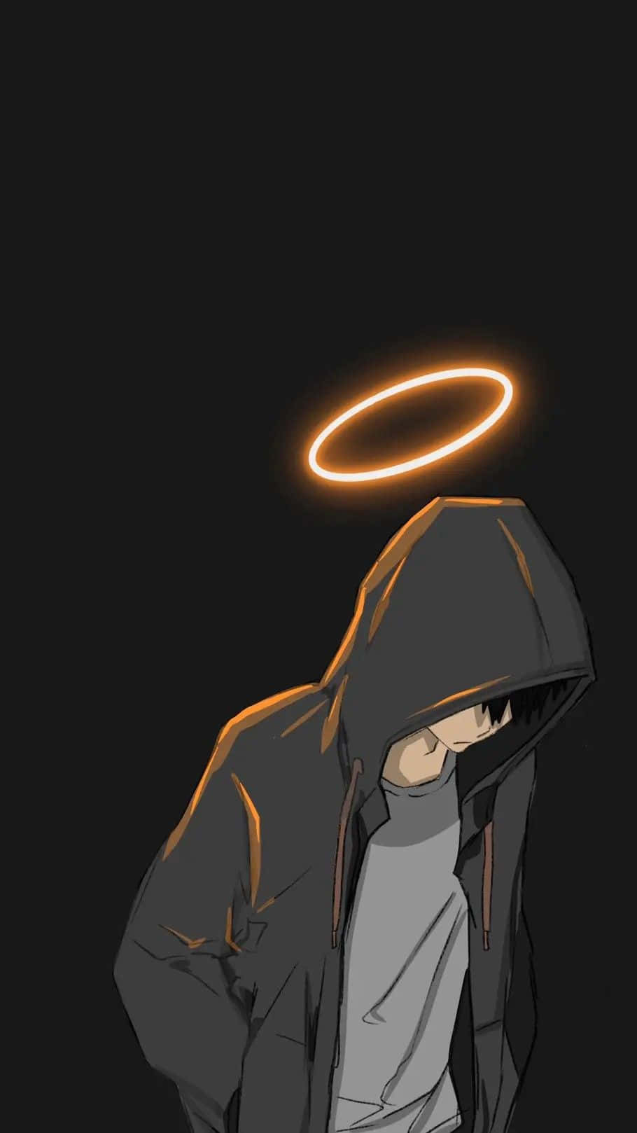 Solitary_ Angel_ Anime_ Figure Background