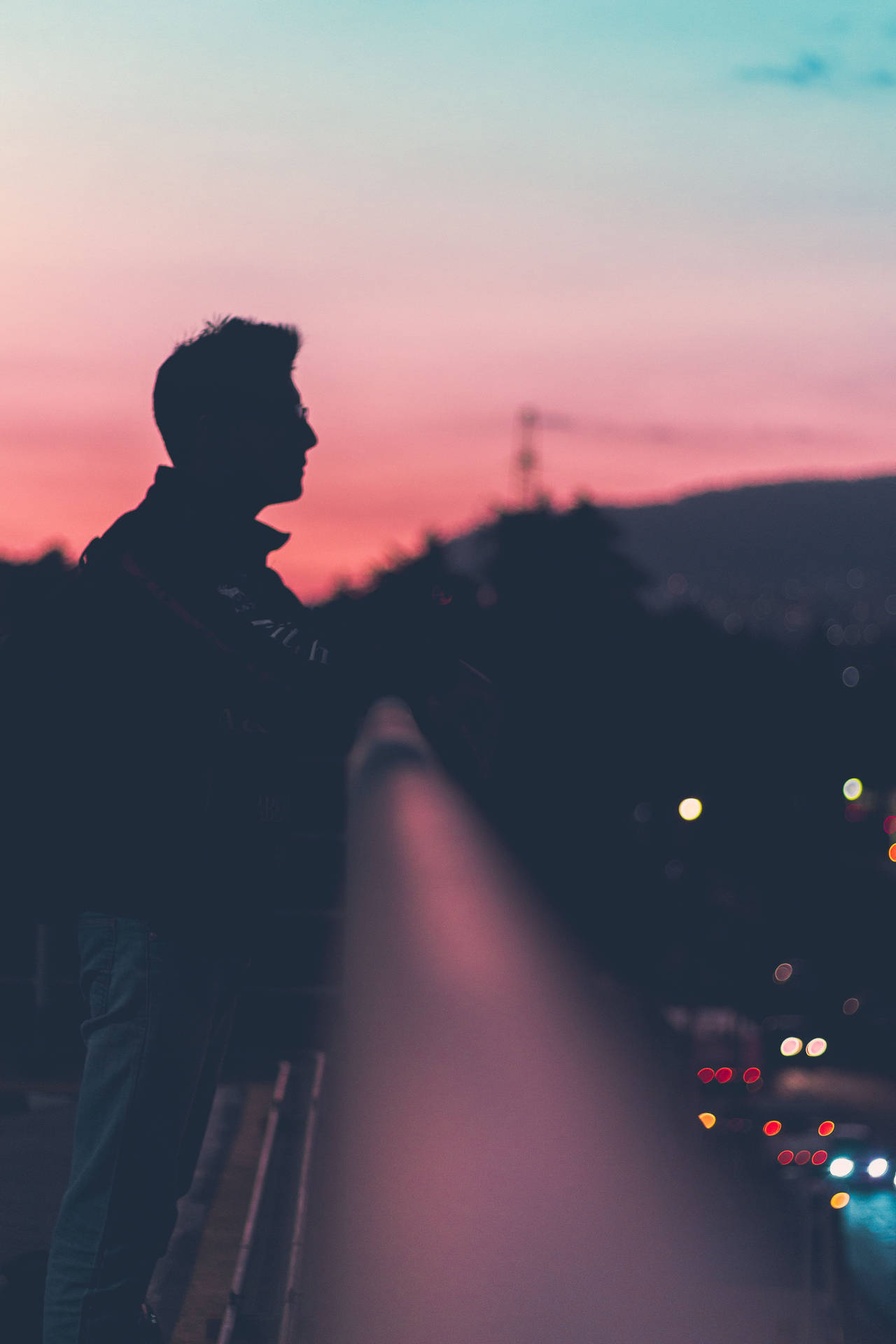 Solitary Figure Embracing Loneliness