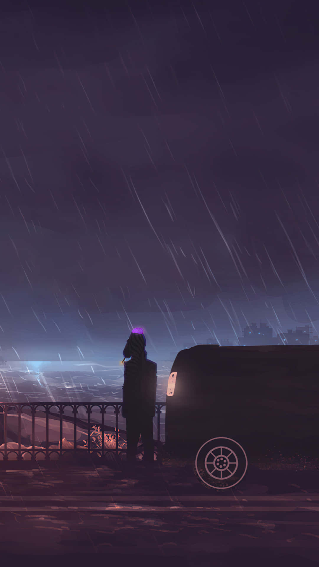Solitary_ Figure_in_ Rainy_ Night_ Scene.jpg Background