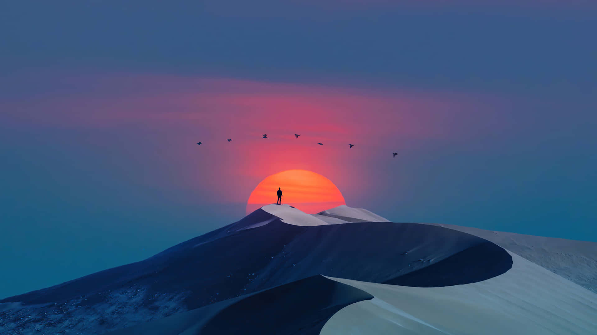 Solitary_ Figure_ Sunset_ Dunes_4 K_ Art.jpg Background